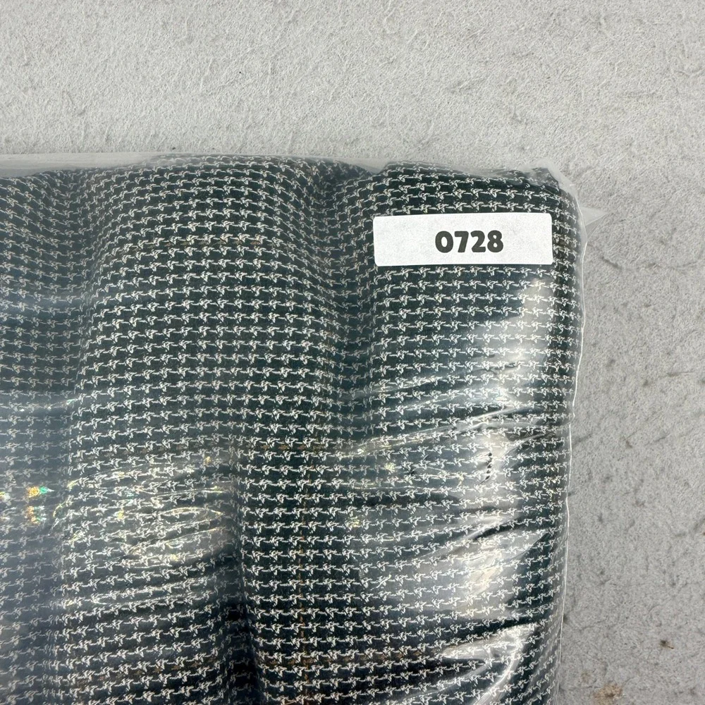 Jos A Bank Mens Blazer 44L Grey Silk‎ Wool Houndstooth Windowpane Sport Coat